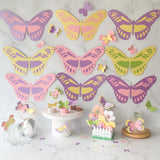 Pinfliers Butterfly Theme Birthday Party Big Paper Cutouts, A set of 86 pieces