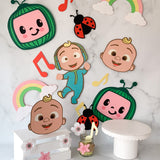 Pinfliers Cocomelon Theme Birthday Party, Combo1, Paper Big Cutout & Hanging