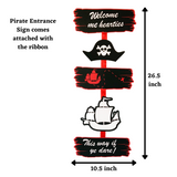 Pinfliers Pirate Theme Birthday Party Paper Entrance Sign