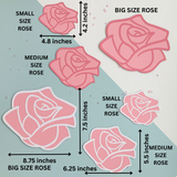 Pinfliers Paper Rose Flower Cutouts For Birthday / Happy Anniversary / Valentines Day Decoration, 6 pieces, Pink